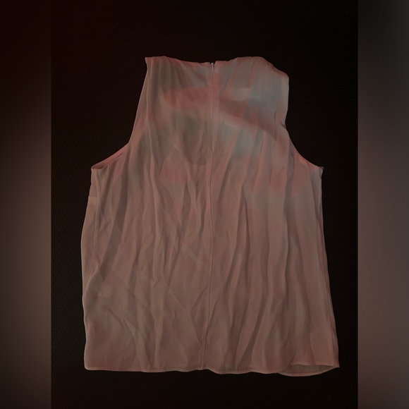 A.L.C. Silk Keyhole Cross Over White Tank Top Blouse - Picture 4 of 4